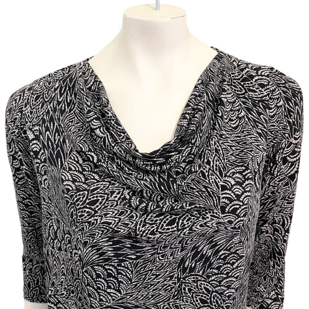 CHICO'S Easywear Wrinkle Resistant Cowl Neck Blouse  SZ S